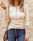 Denver Lace Hem Sleeve Top