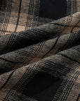 Plaid Double Flap Pocket Brushed Shacket
