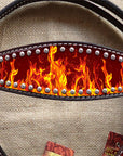Hilason Western Horse Headstall Breast Collar Set American Leather Flame