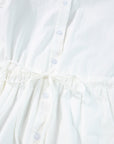 Colorblock Ricrac Trim Drawstring Waist Dress