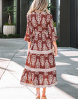 Katie Trim Tiered Maxi Dress