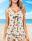 Baha Ranch Rodeo Cowboy Womens Western Tankini Shorts Set