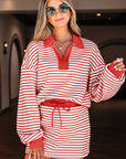 Zaylee Collared Drop Shoulder Pullover