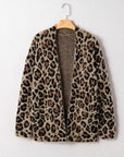 Leopard Open-Front Cardigan