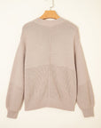 Delaney Texture Knitted Puff Sleeve Sweater
