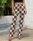 Baha Ranch Checkered Rodeo Flare Pants