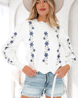 Mia Scallop Hem Cropped Sweater