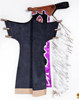 Hilason Handmade Genuine Leather Chaps Adult Handtooled Rodeo Bull Riding