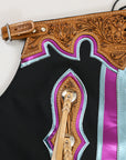 Hilason Handmade Genuine Leather Chaps Adult Handtooled Rodeo Bull Riding