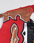 Hilason Handmade Genuine Leather Chaps Adult Handtooled Rodeo Bull Riding