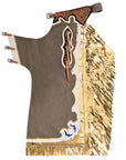 Hilason Handmade Genuine Leather Chaps Adult Handtooled Rodeo Bull Riding