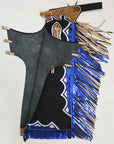 Hilason Handmade Genuine Leather Chaps Adult Handtooled Rodeo Bull Riding