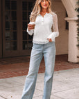 Luisa Slim Henley top Long Sleeve Top