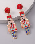 Tiana Beaded Christmas Nutcracker Earrings