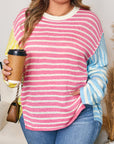 Fernanda Seam Colorblock Patchwork PLUS Sweater