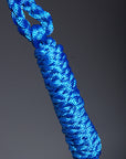 Long-Lasting Braided Rope Horse Halter With 8-Foot Lead For Daily Handling Blue