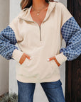 Adalynn Kangaroo Half Zipper Hoodie