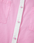Floral Hollow Out Contrast Patchwork Shirt