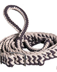 Hilason Braided Poly Barrel Racing Contest Flat Reins 1" X 8Ft Tan Black