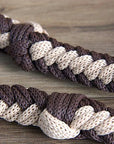 Hilason Braided Poly Barrel Racing Contest Flat Reins 1" X 8Ft Tan Black
