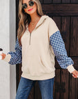Adalynn Kangaroo Half Zipper Hoodie