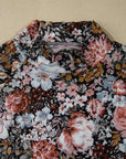 Floral Mesh Long Sleeve Mock Neck Top