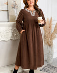 Hallie High Waist Midi PLUS Dress