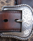 40" Roper Western 1.5" Crazyhorse Distressed Leather Mens Cowboy Belt Brown