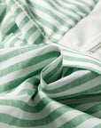 Stripe Half-Zip Long Sleeve Top