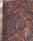 M&F Western Safe Gun Case Large Nocona Floral Tooled Embossed Leather Tan