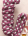 Hilason Horse Riding Poly Lead Rope Brown Tan 1/4" X 8 Ft.