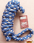 Hilason Horse Riding Poly Lead Rope Brown Tan 1/4" X 8 Ft.