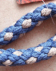 Hilason Horse Riding Poly Lead Rope Brown Tan 1/4" X 8 Ft.