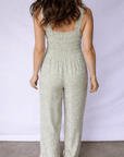 Calliope Square Sleeveless Floral Jumpsuit