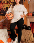 Plus Size Western Aztec Long Sleeve Sweater
