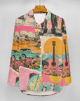Baha Ranch Pop Western Wanted Collage Button Up Shirt