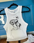 Cowboy Doodle Cropped Tank