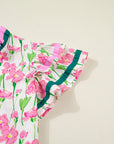 Elyse Ruffled Short Sleeve Blouse