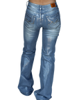 SIGNATURE TROUSERS - SILVER WASHED METALLIC