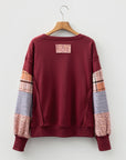 Hollihanna Sleeve Raw Seam Sweatshirt