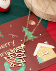 Delilah Hollowed Christmas Tree Necklace
