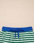 Stripe Terry Knit Top & Shorts Set