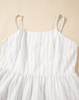 Stripe Spaghetti Strap Pocketed High Waist Maxi Dress