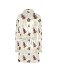 Baha Ranch Christmas Horses Western Fleece Bathrobe