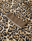 Leopard Collared 3/4 Sleeve Shirt and Pants Set