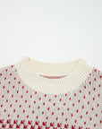 Kinley Pattern Lantern Sleeve Sweater