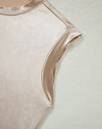 Metallic Round Neck Tank Top