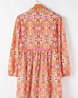 Aisha Long Sleeve Tied Neckline Mini Dress