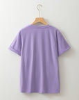 Solid Short Sleeve Crew Neck Tee