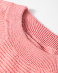 Plus Size Ribbed Knit Crewneck Poncho Sweater